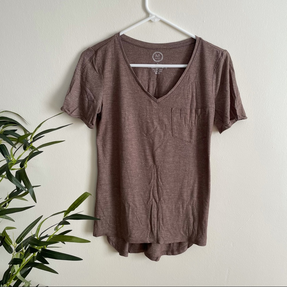 Brown Pocket Tee